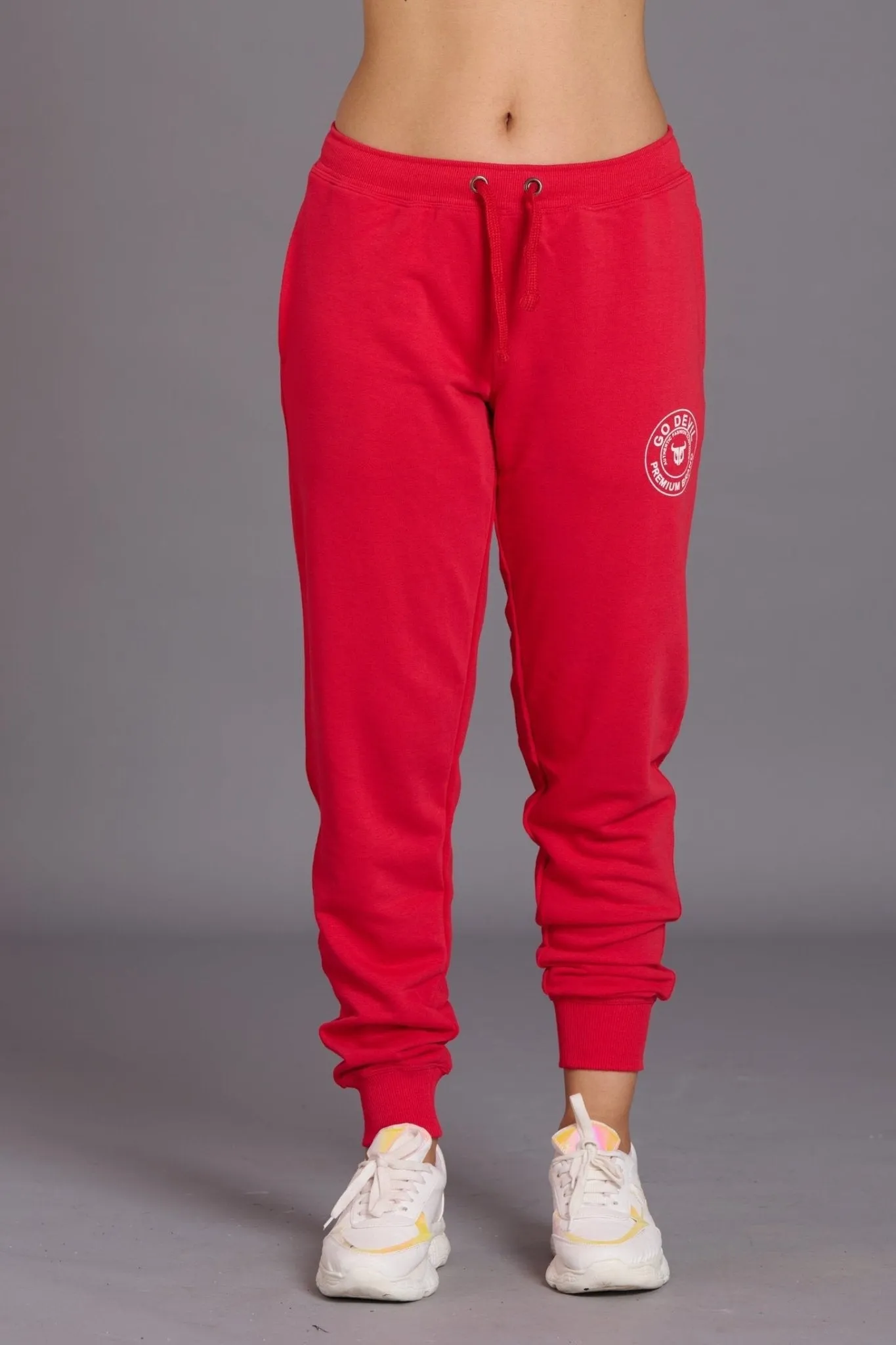 Go Devil Premium Brand Red Joggers for Women