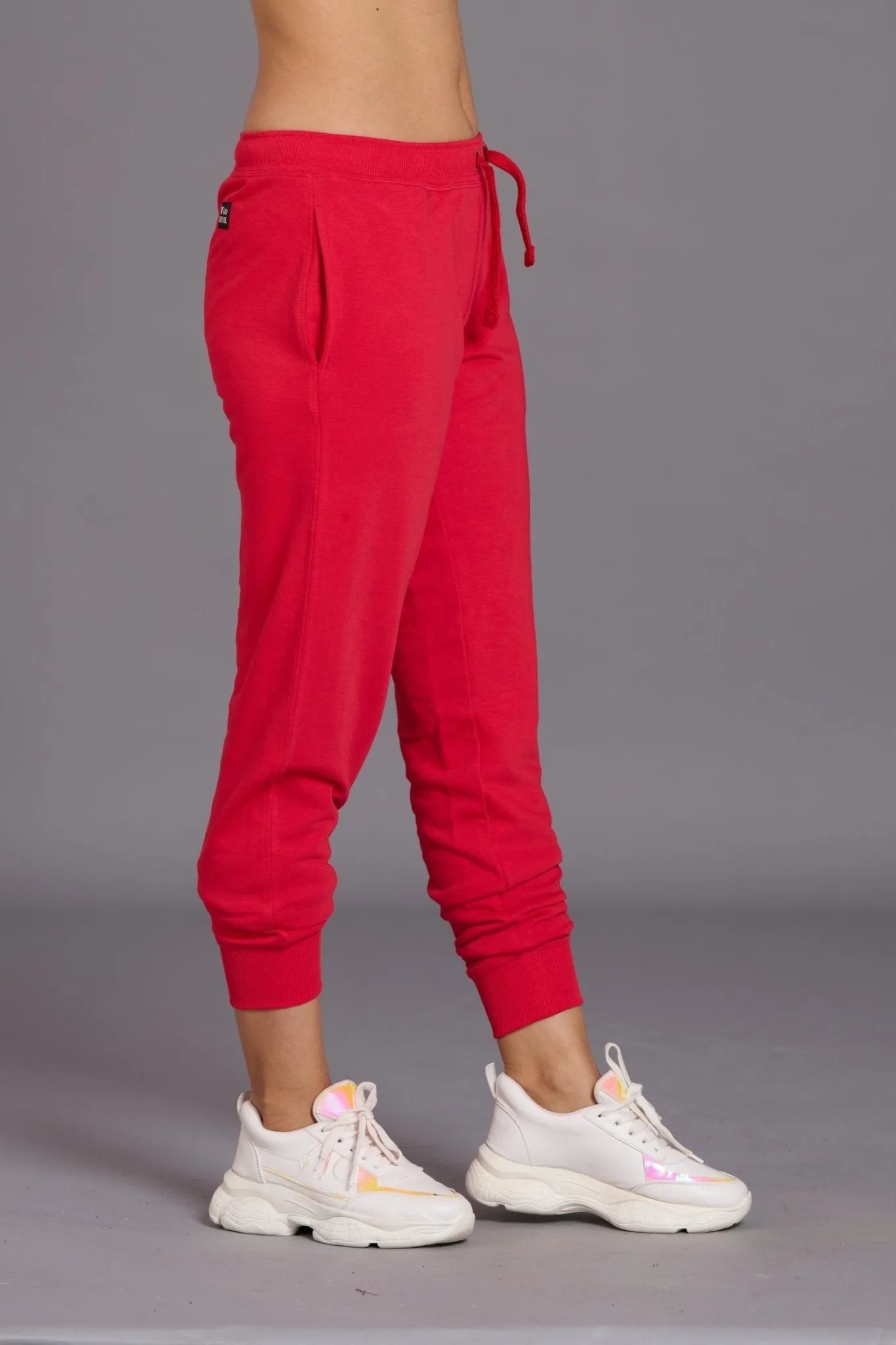 Go Devil Premium Brand Red Joggers for Women