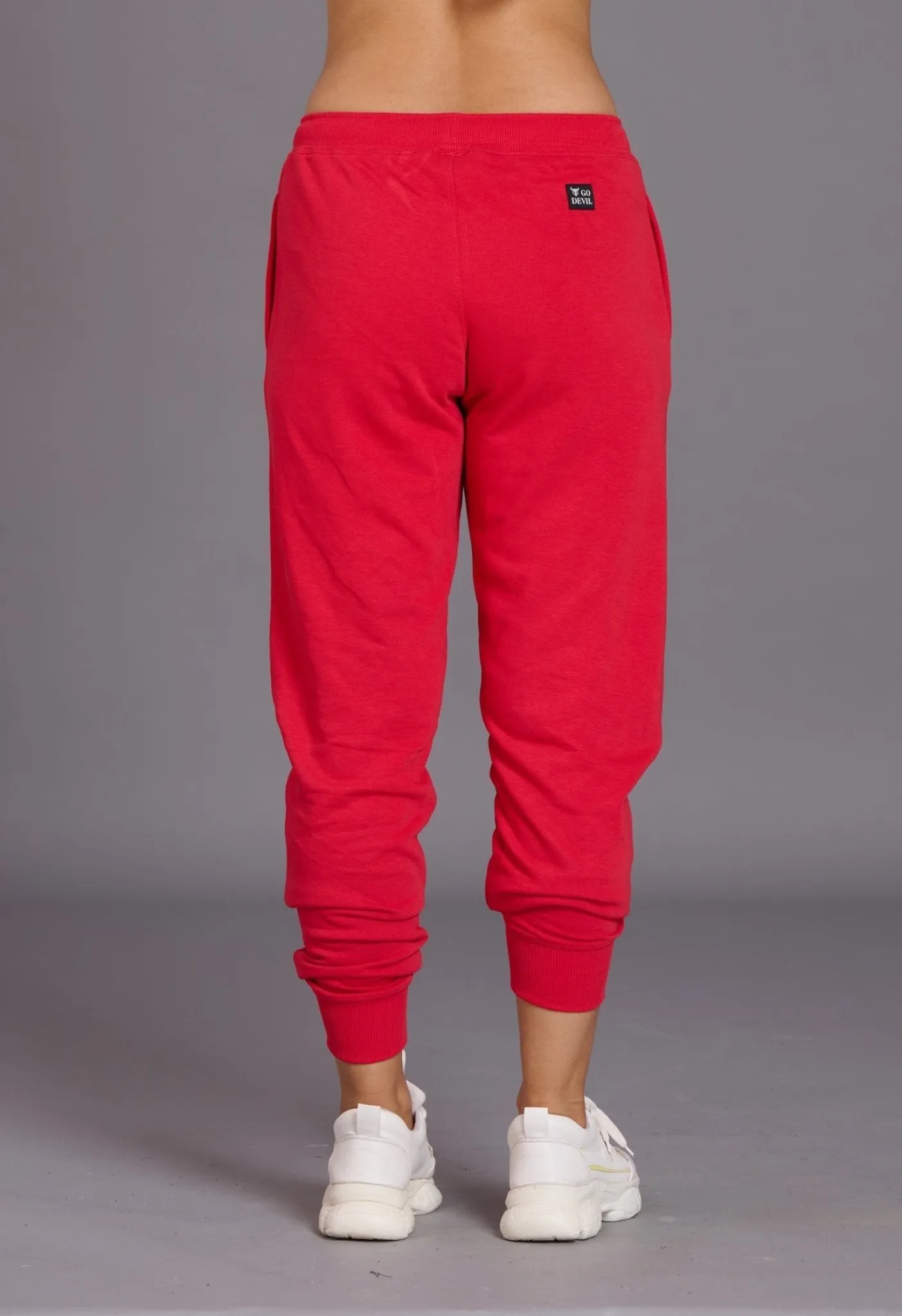 Go Devil Premium Brand Red Joggers for Women