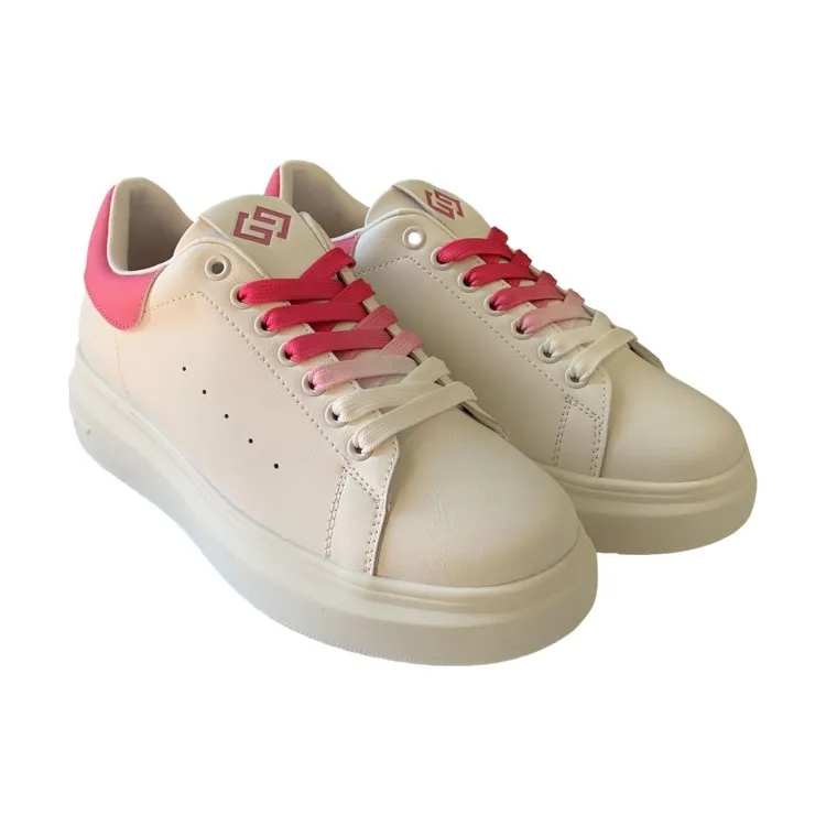 Gold & Gold GB810 Fuchsia White Women's Sneakers