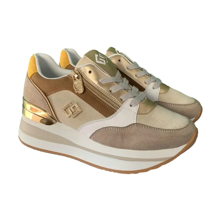 Gold GB836 Beige Donna Sneakers - Women's Shoes