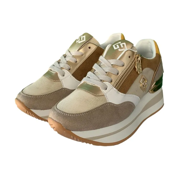 Gold GB836 Beige Donna Sneakers - Women's Shoes