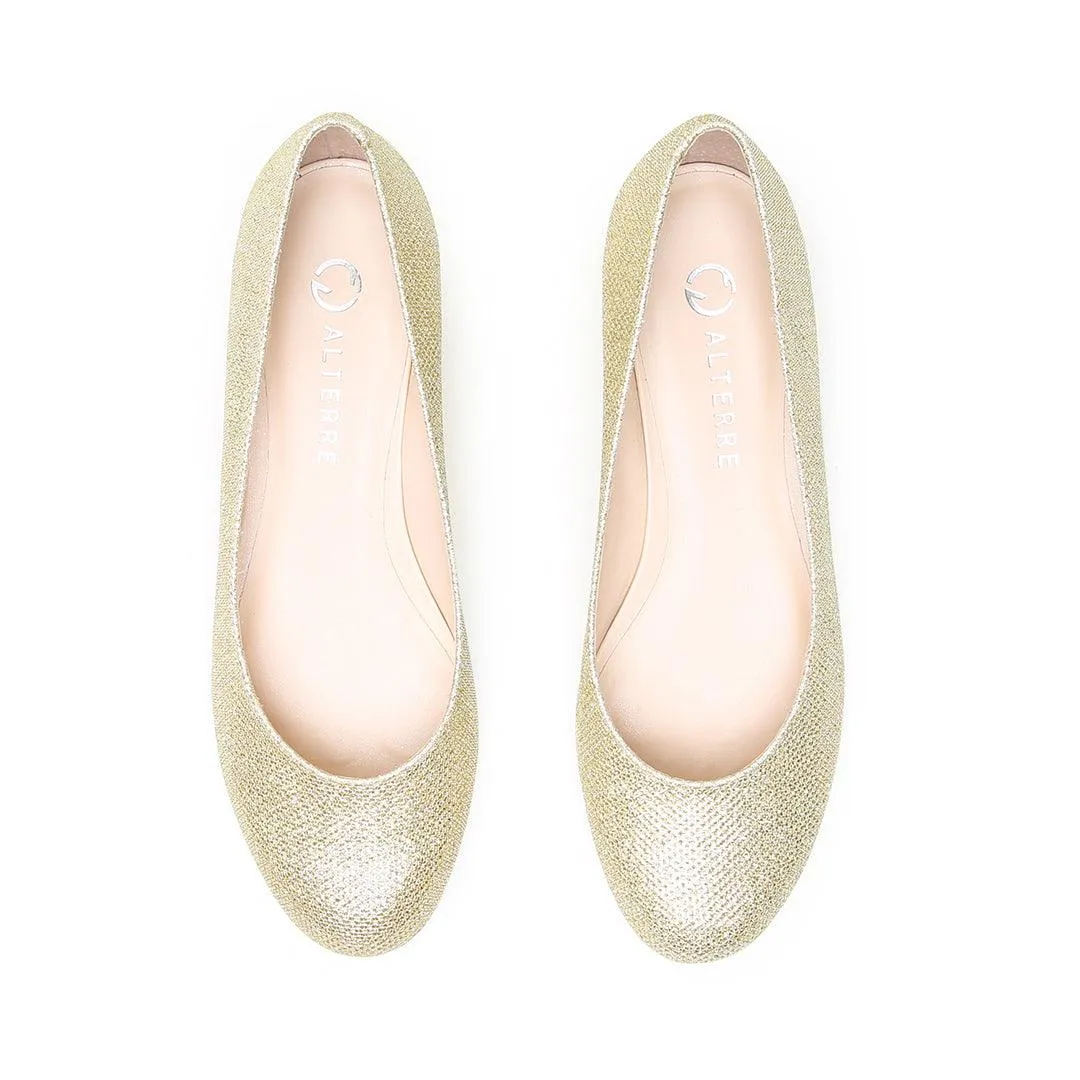 Gold Glitter Ballet Flat