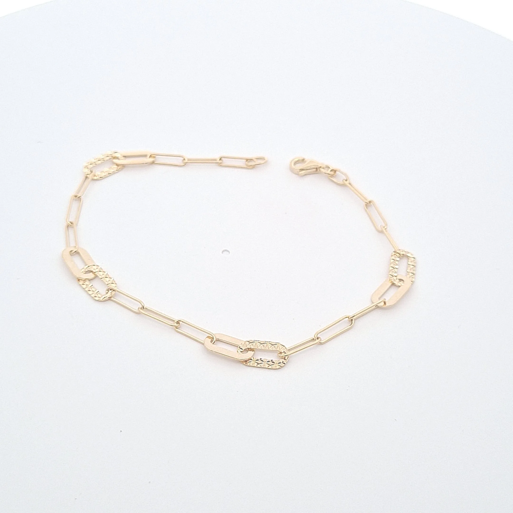 Gold Paperlink ladies bracelet 36637