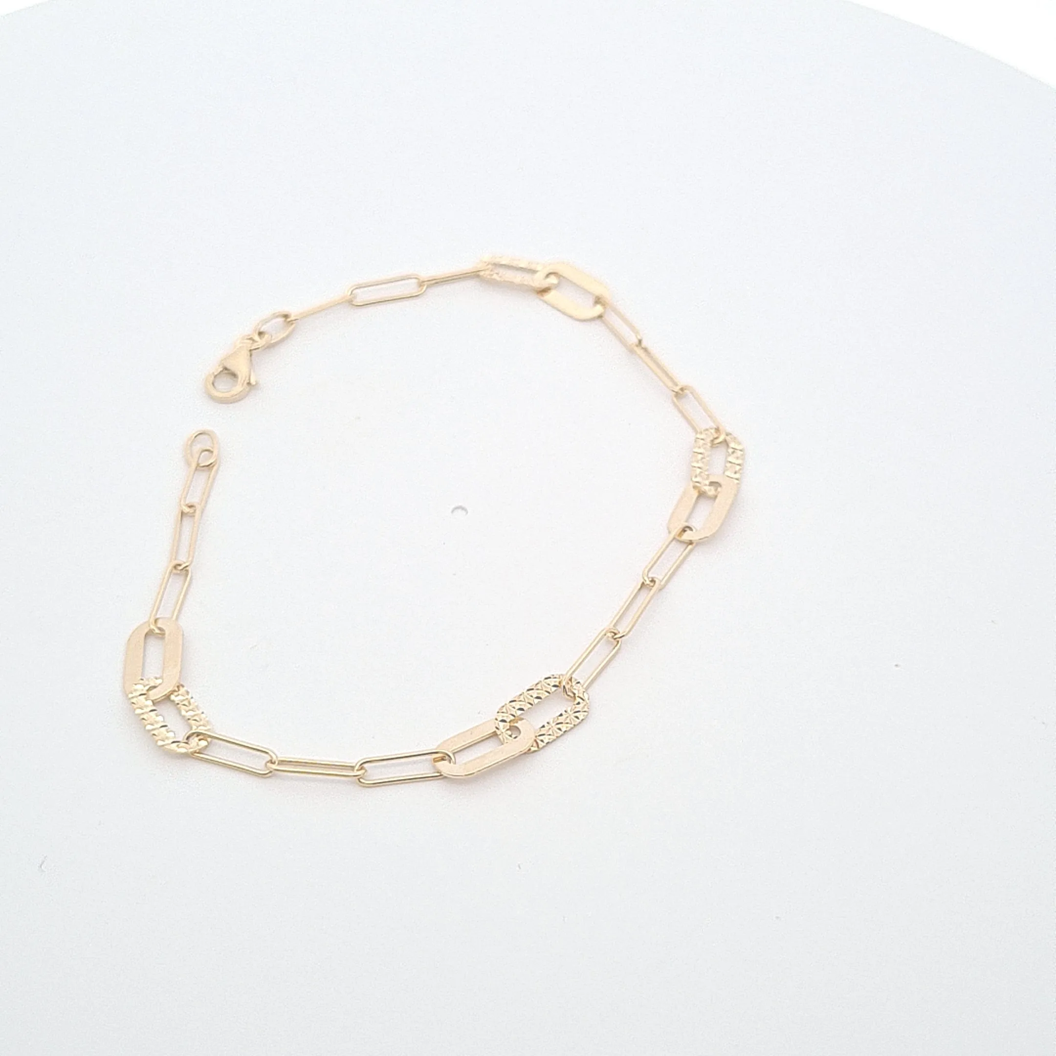 Gold Paperlink ladies bracelet 36637