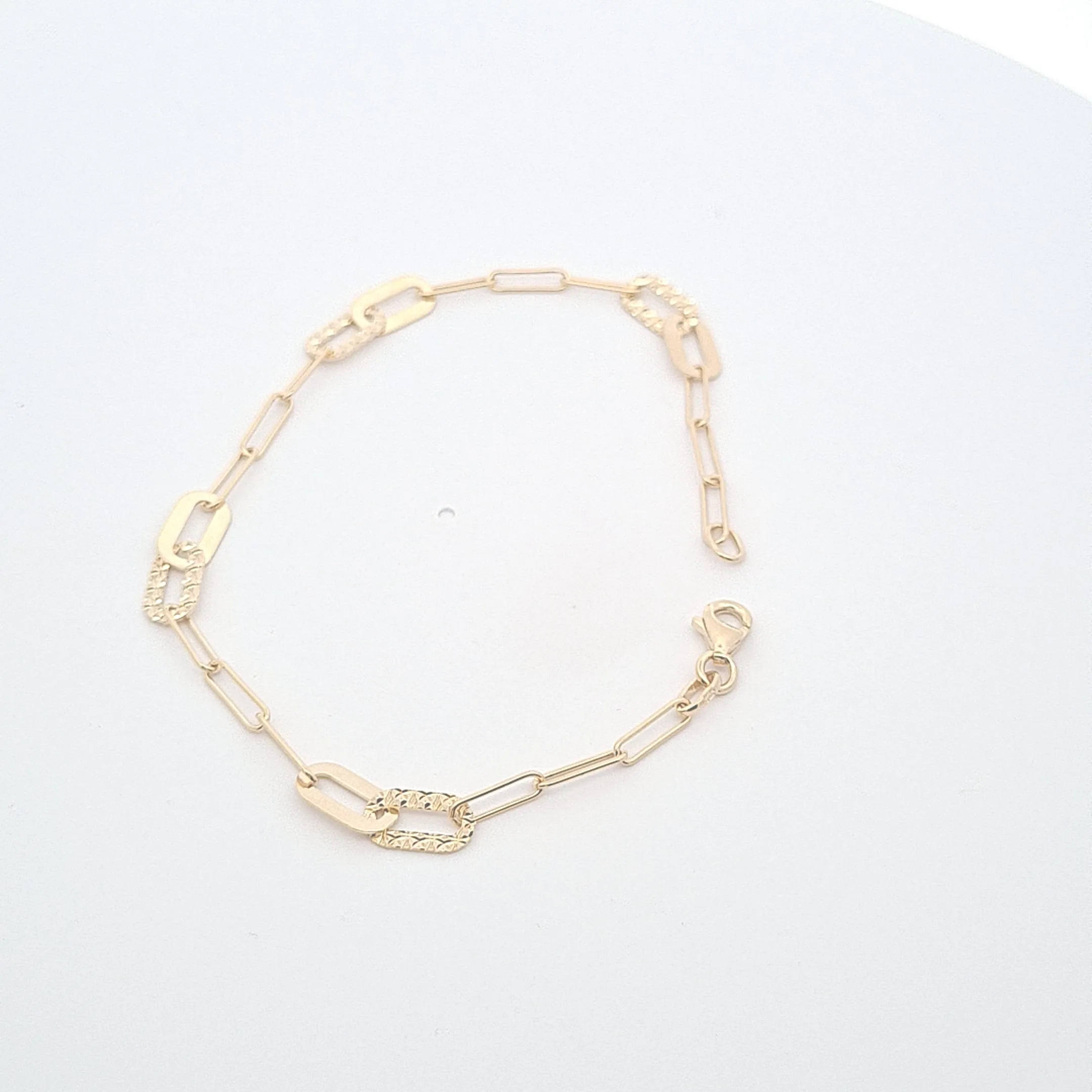 Gold Paperlink ladies bracelet 36637