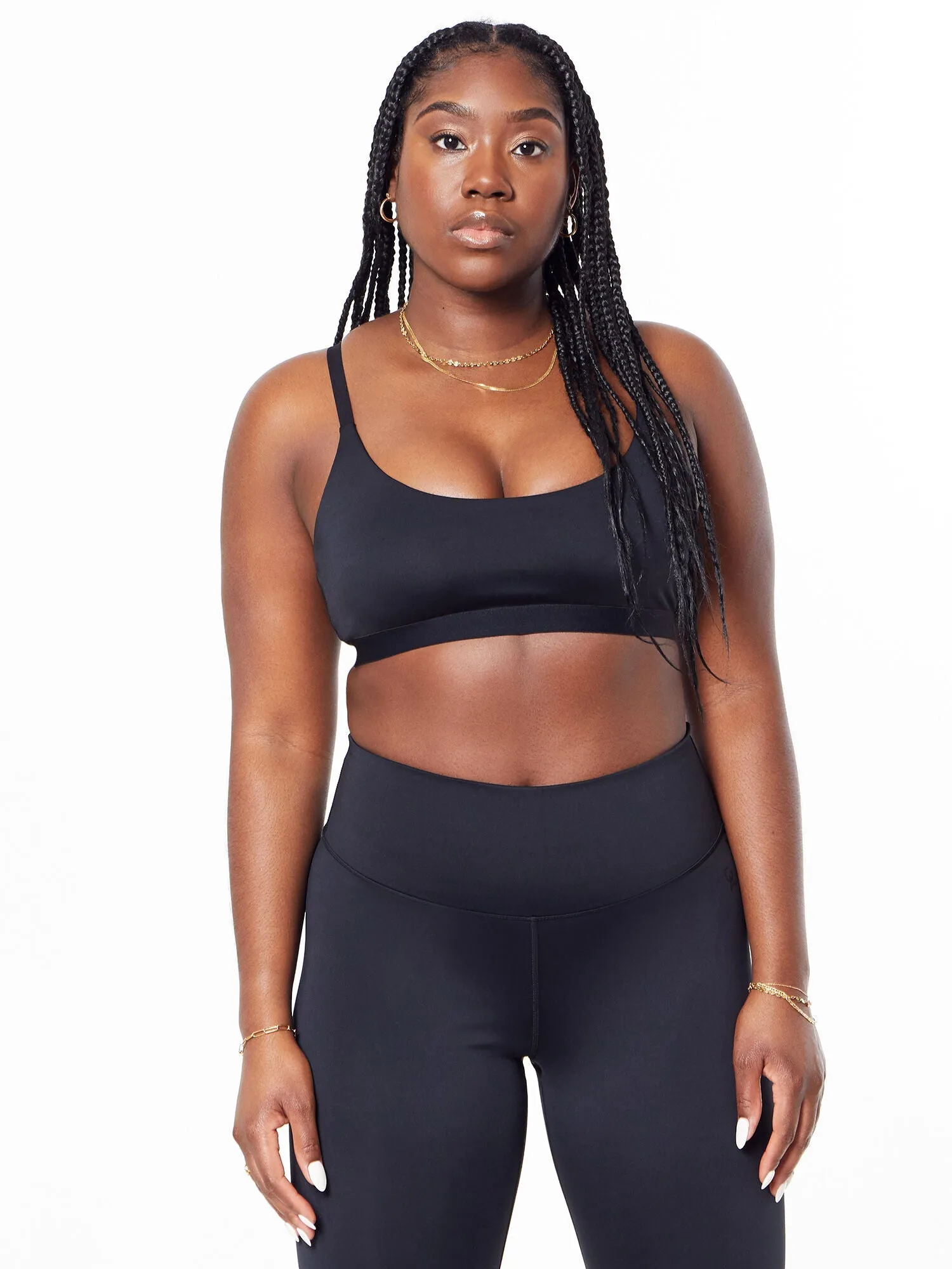 Good American | Icon Scoop Racer Bra | Black