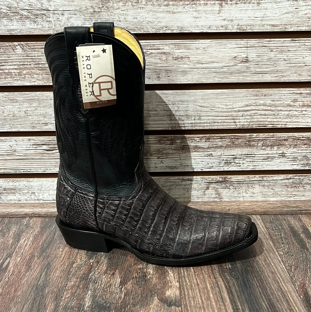 Gray Alligator Tail Men's Western Cowboy Boots