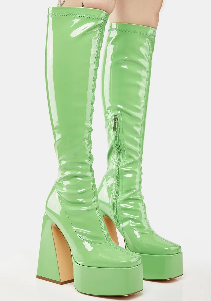 Green Amani Platform Boots