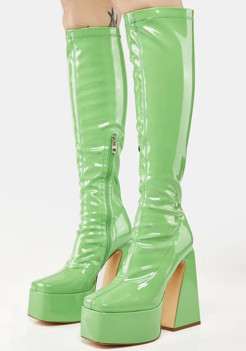 Green Amani Platform Boots