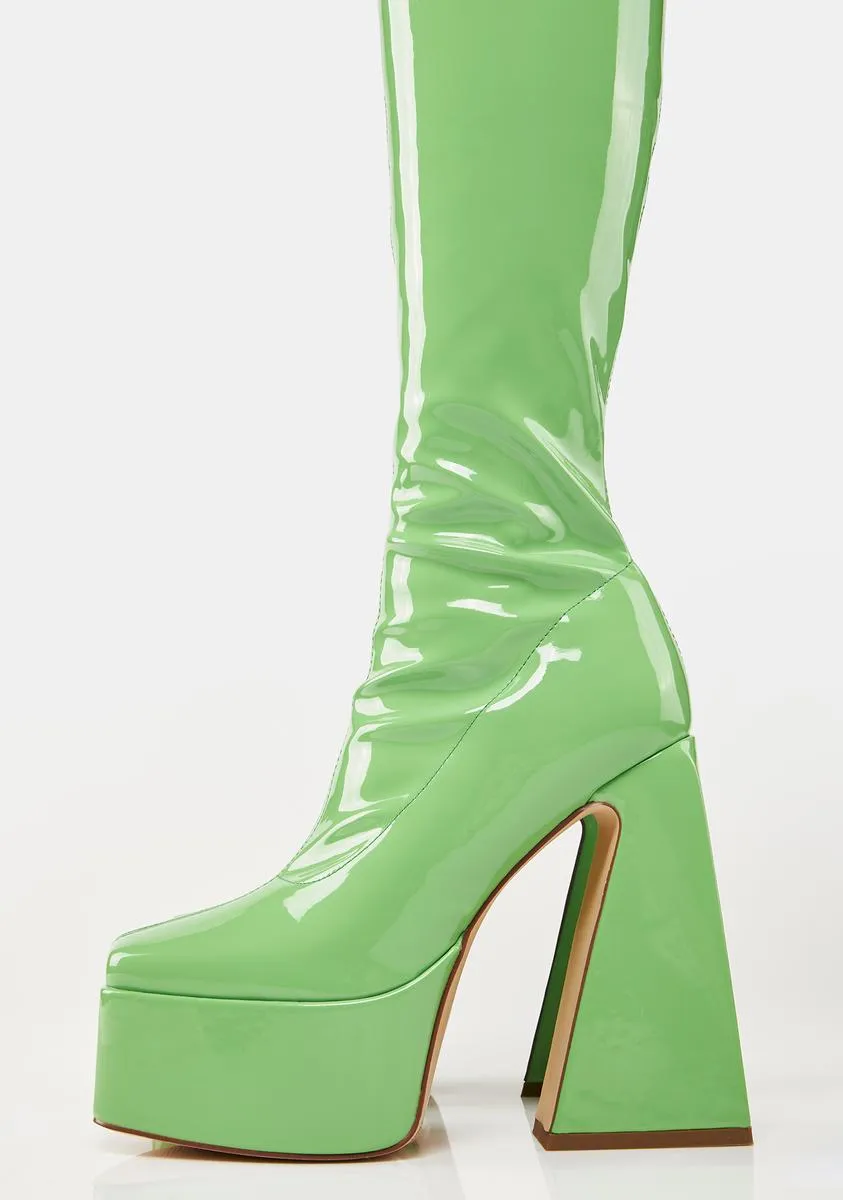 Green Amani Platform Boots