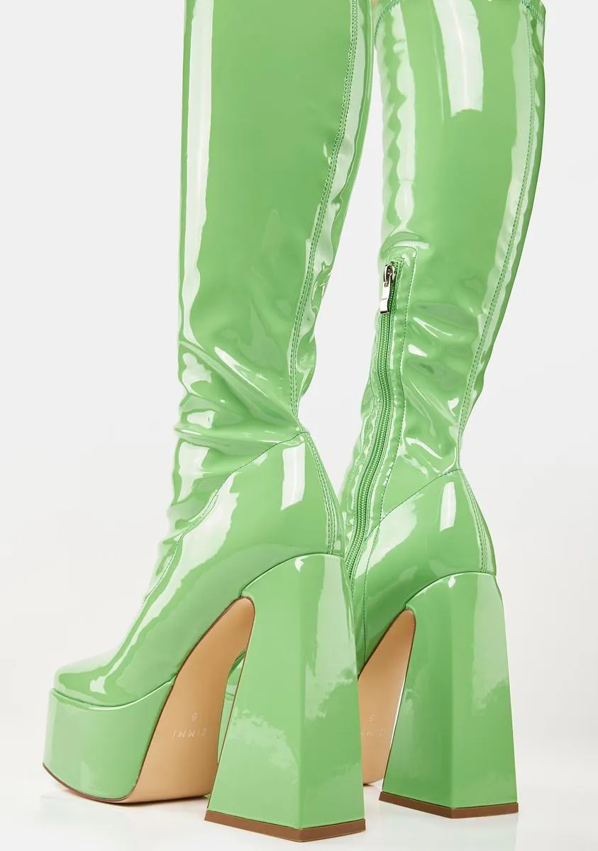 Green Amani Platform Boots