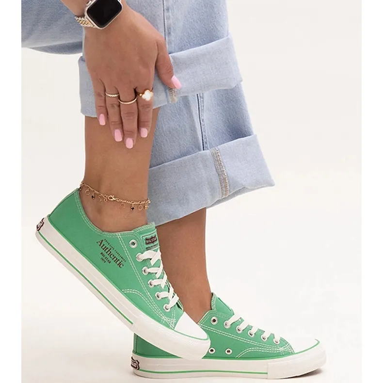 Green sneakers Big Star NN274240