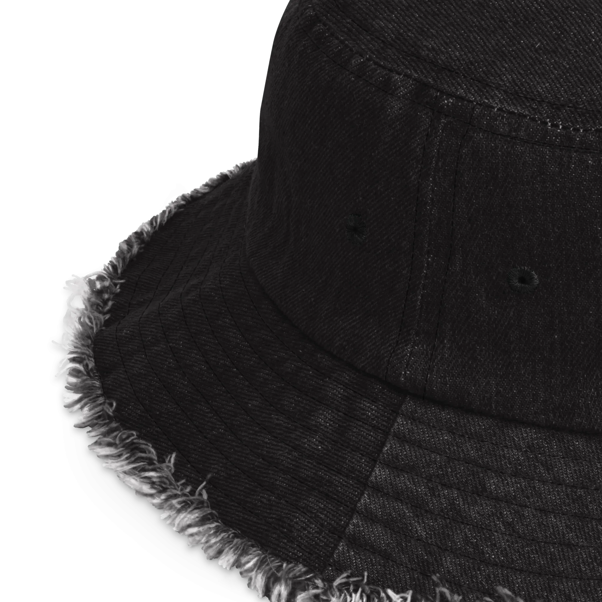 H.B.C.U. Distressed Denim Bucket Hat