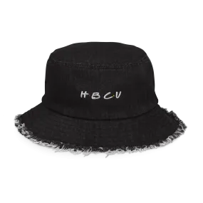 H.B.C.U. Distressed Denim Bucket Hat