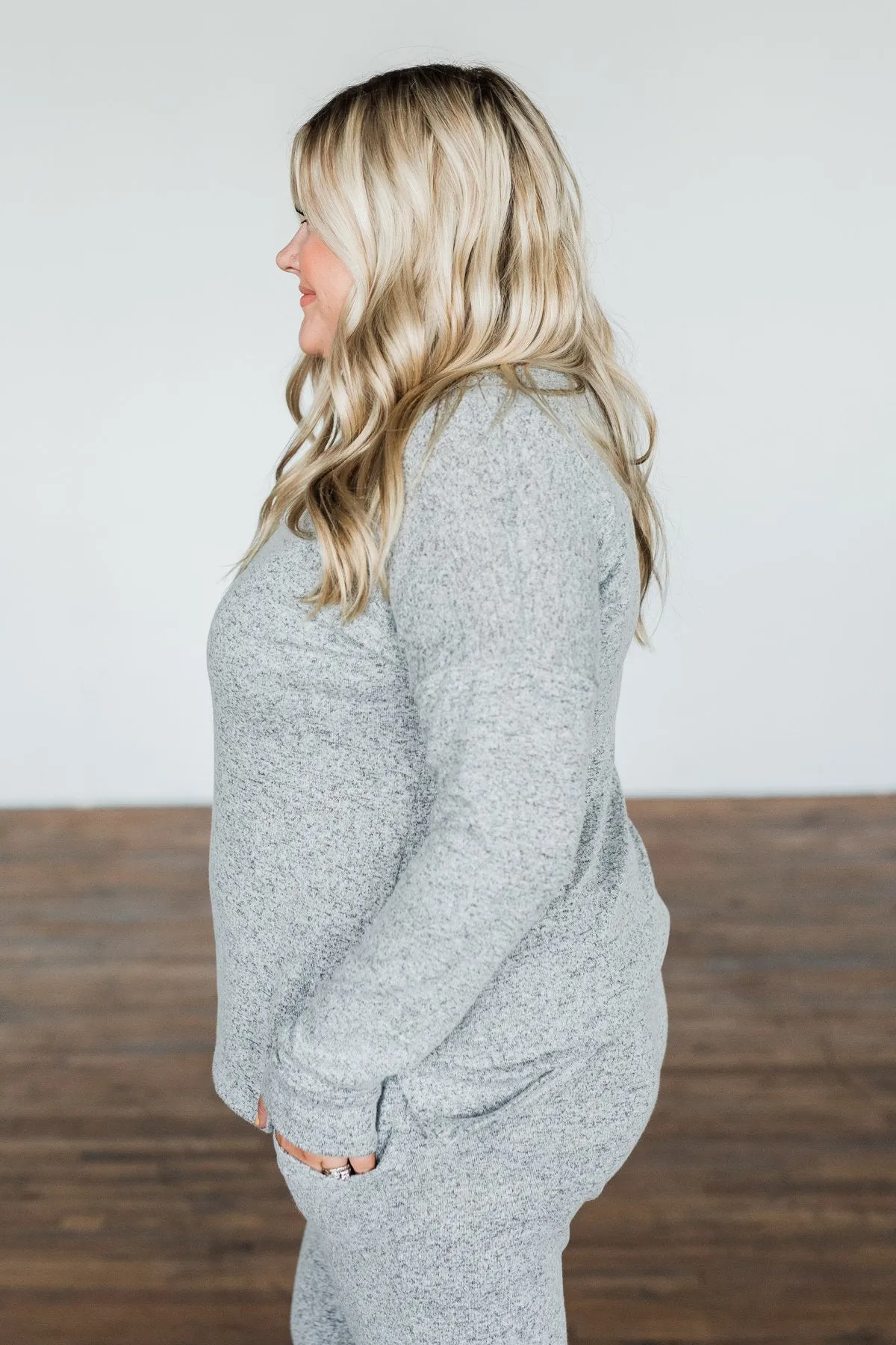 Heather Grey Long Sleeve Top - Everywhere We Will Go