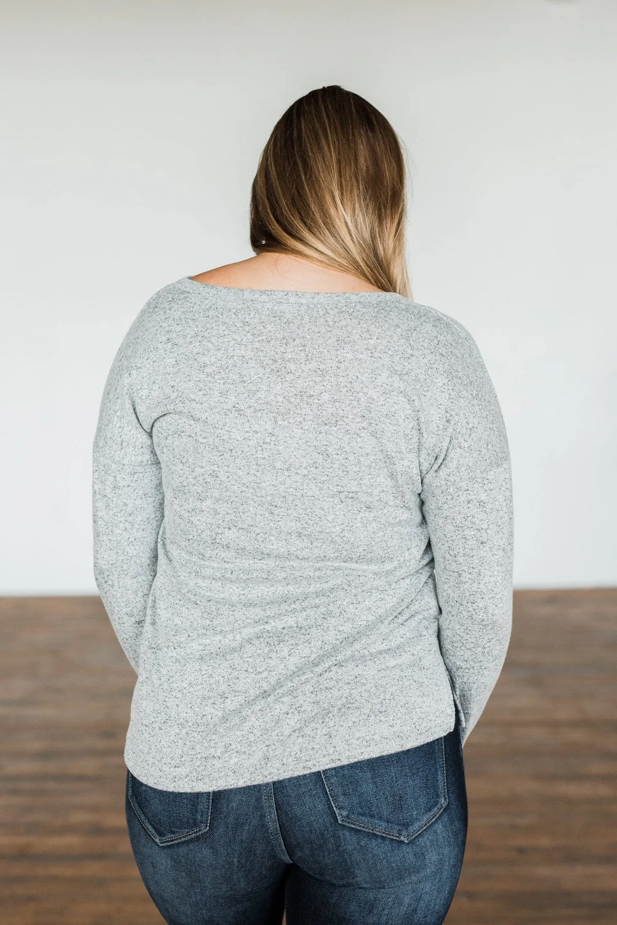 Heather Grey Long Sleeve Top - Everywhere We Will Go