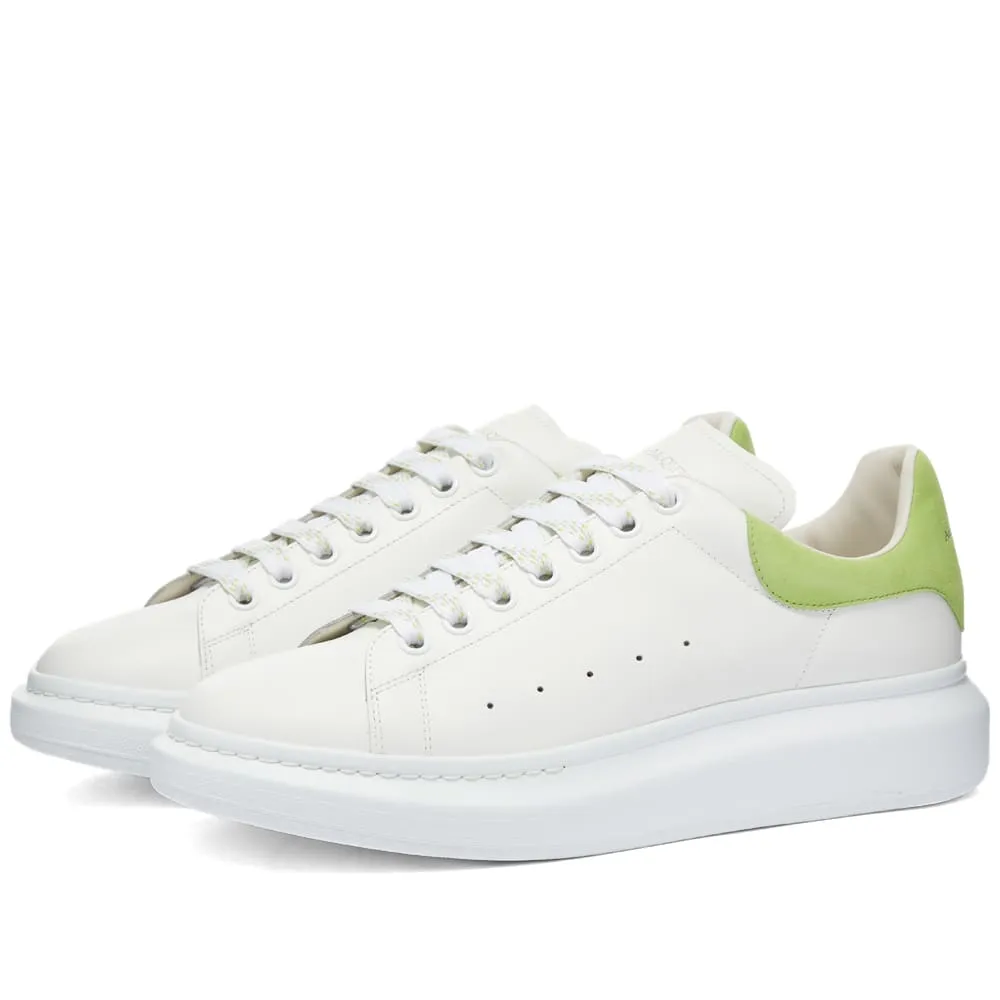 Heel Tab Wedge Sole White & New Acid Green Sneaker