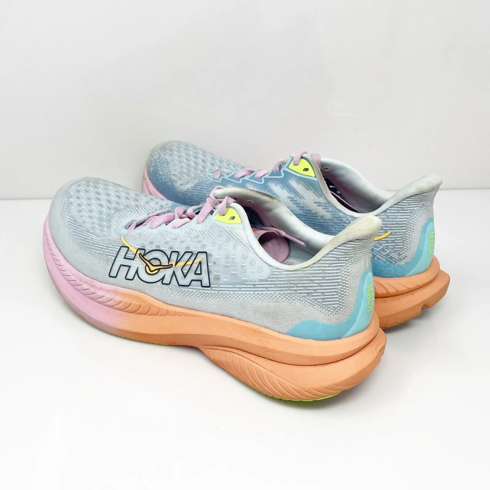 Hoka One One Womens Mach 6 1147810 ISK Gray Running Shoes Sneakers Size 9 B