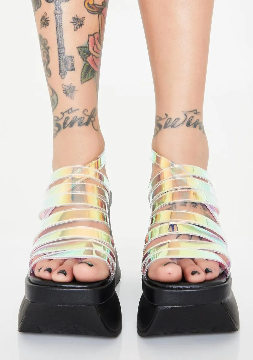 Holographic Fast Pace Platform Wedges