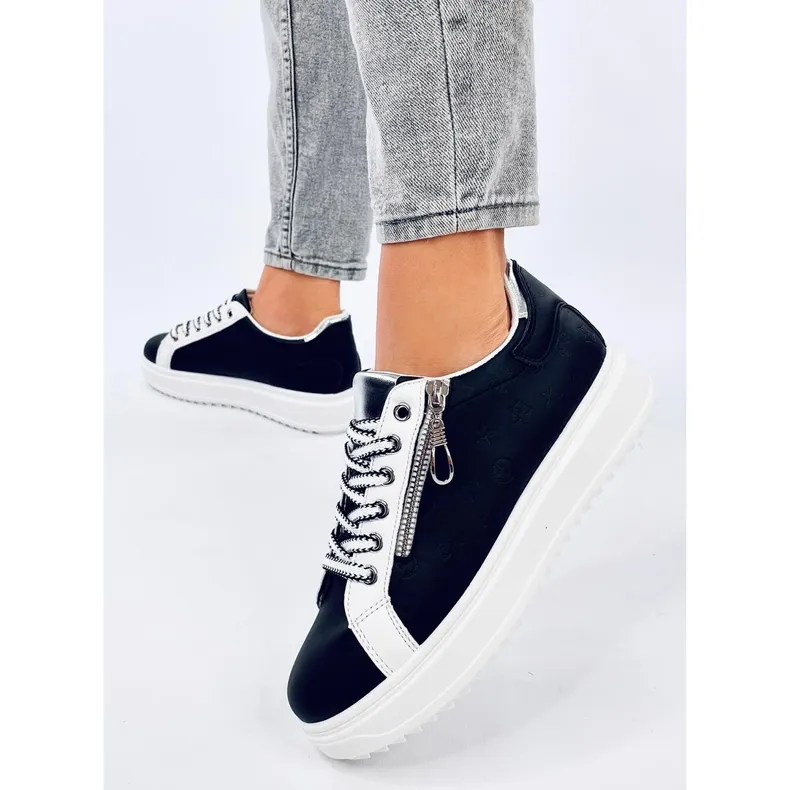 Hopper Black high-soled sneakers