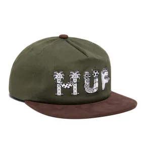 HUF X STEVEN HARRINGTON SNAPBACK HAT // OLIVE