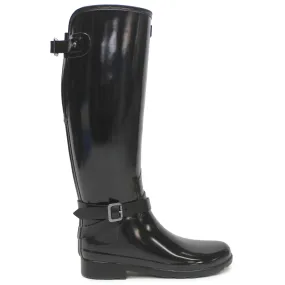 Hunter Womens Boots Refined Adjustable Tall Gloss Casual Wellington Rubber - UK 7