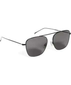 Illesteva Samos Black Sunglasses with Grey Flat Lenses Black/Grey Flat One Size