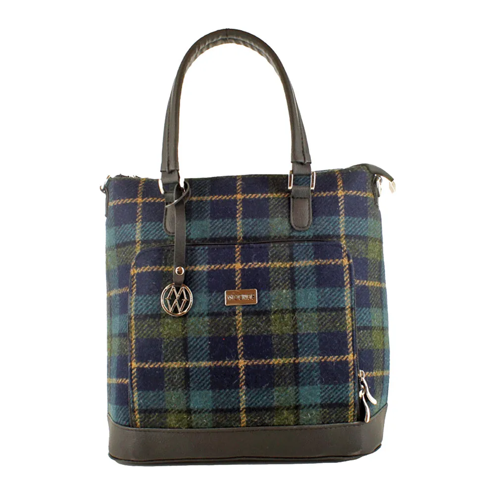 Irish Tweed Handbag with Leather Detail - Ciara Bag