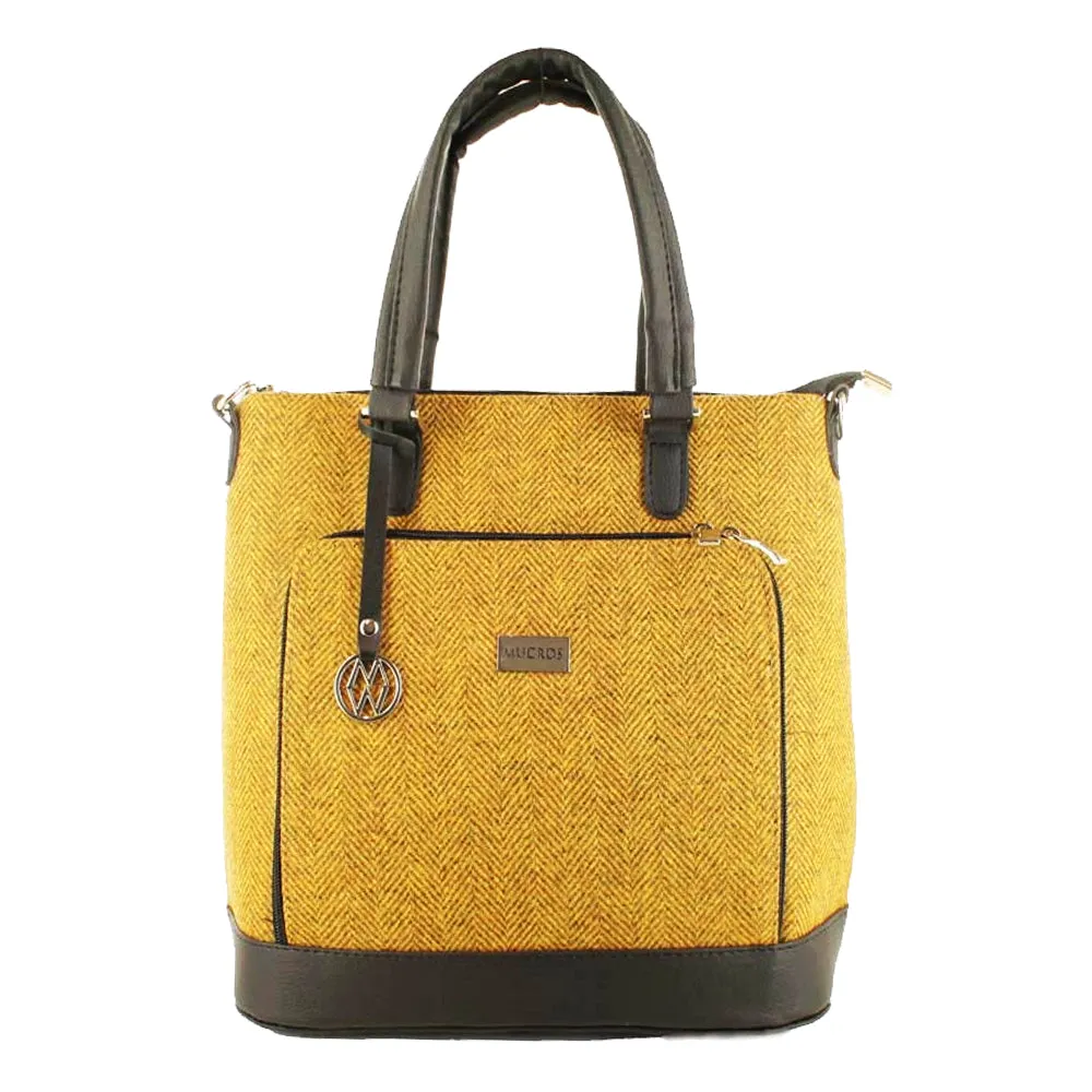 Irish Tweed Handbag with Leather Detail - Ciara Bag