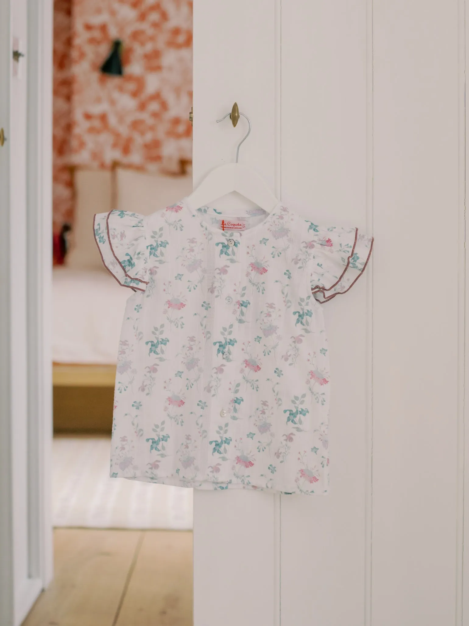 Ivory Floral Dayana Girl Cotton Shirt