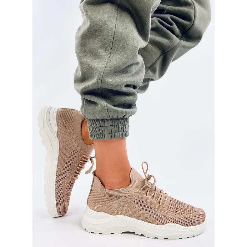 Jaussa Khaki sock sneakers beige