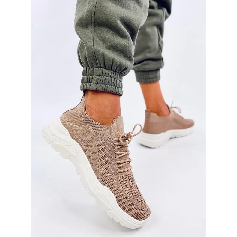 Jaussa Khaki sock sneakers beige