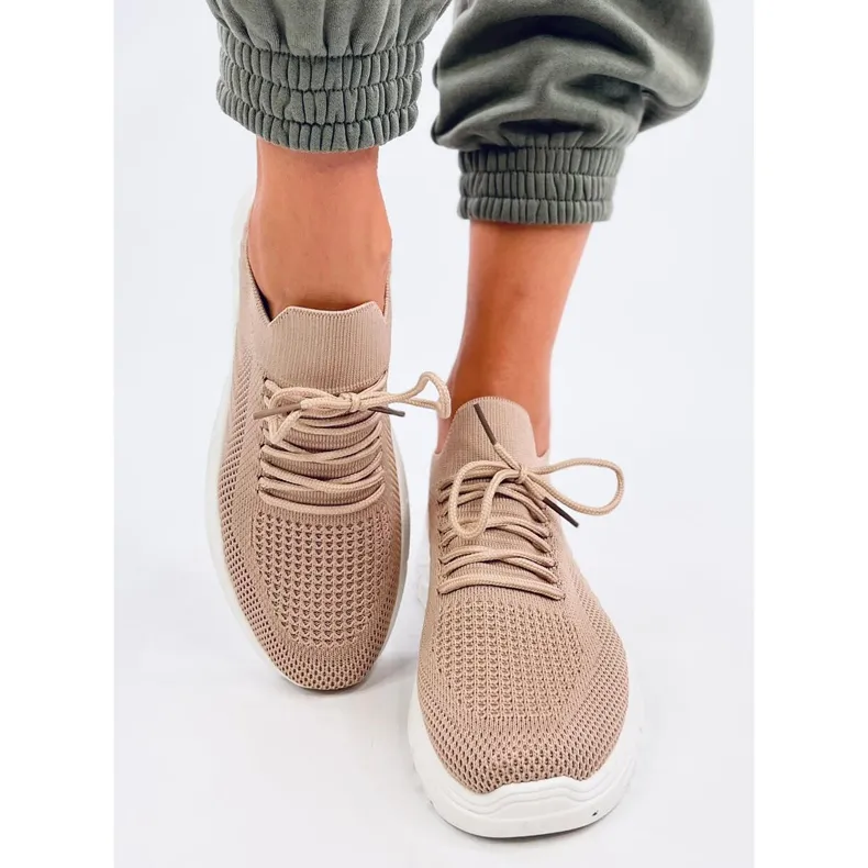 Jaussa Khaki sock sneakers beige