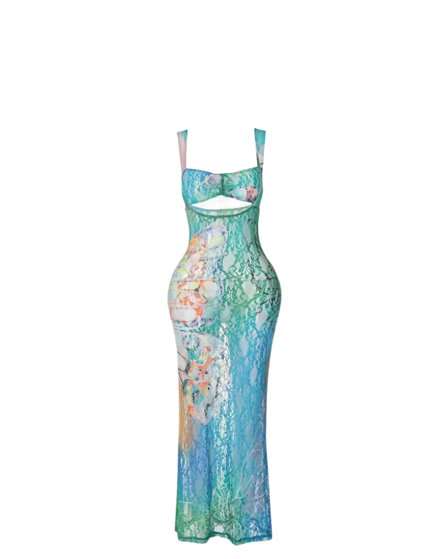 Multicolor Lace Dress by Jayde