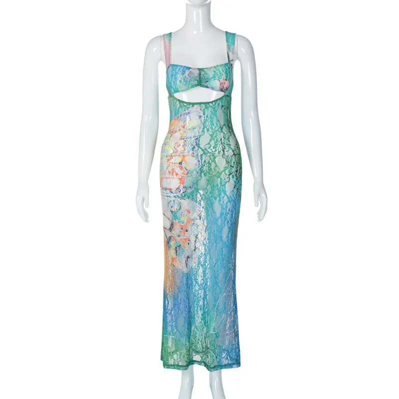 Multicolor Lace Dress by Jayde