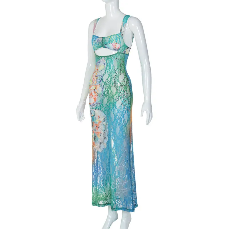 Multicolor Lace Dress by Jayde