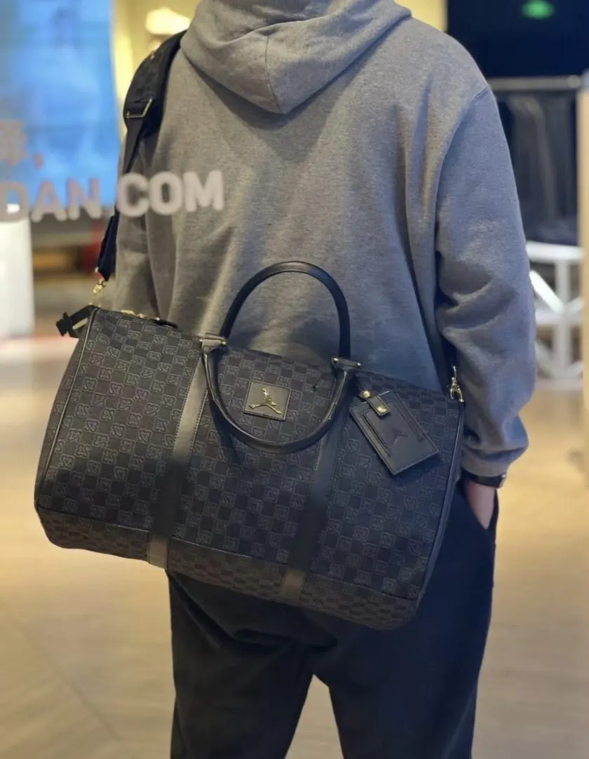 Black Jordan Monogram Duffle Bag