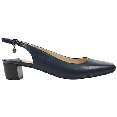 Navy Kidskin Leather Heel by J.Renee