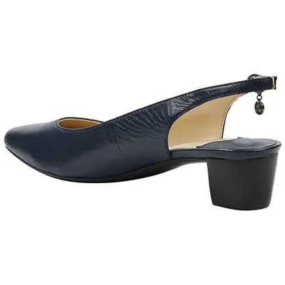 Navy Kidskin Leather Heel by J.Renee