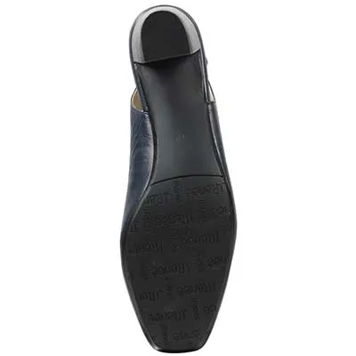 Navy Kidskin Leather Heel by J.Renee