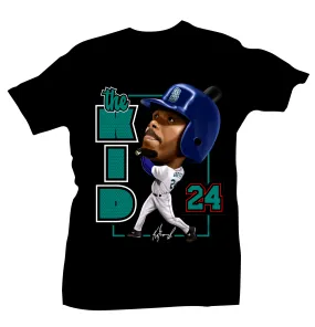 Ken Griffey Jr Black Tee - Youth Baseball Apparel

