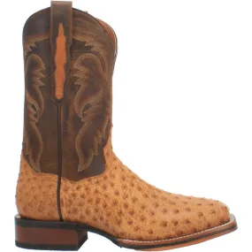 Kershaw Ostrich Embroidered Square Toe Cowboy Boots