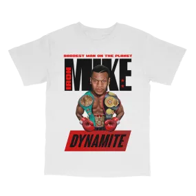 Kid Dynamite Mike Tyson White Tee - Result: Mike Tyson t-shirt, Kid Dynamite apparel.