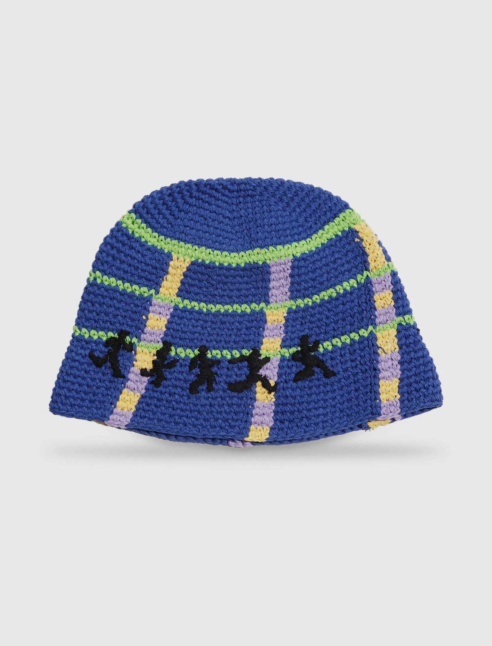 KID SUPER RUNNING MAN CROCHET HAT   BLUE