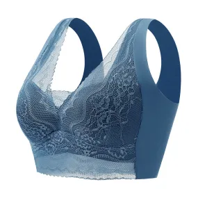 Lace seamless bra for anti-exposure