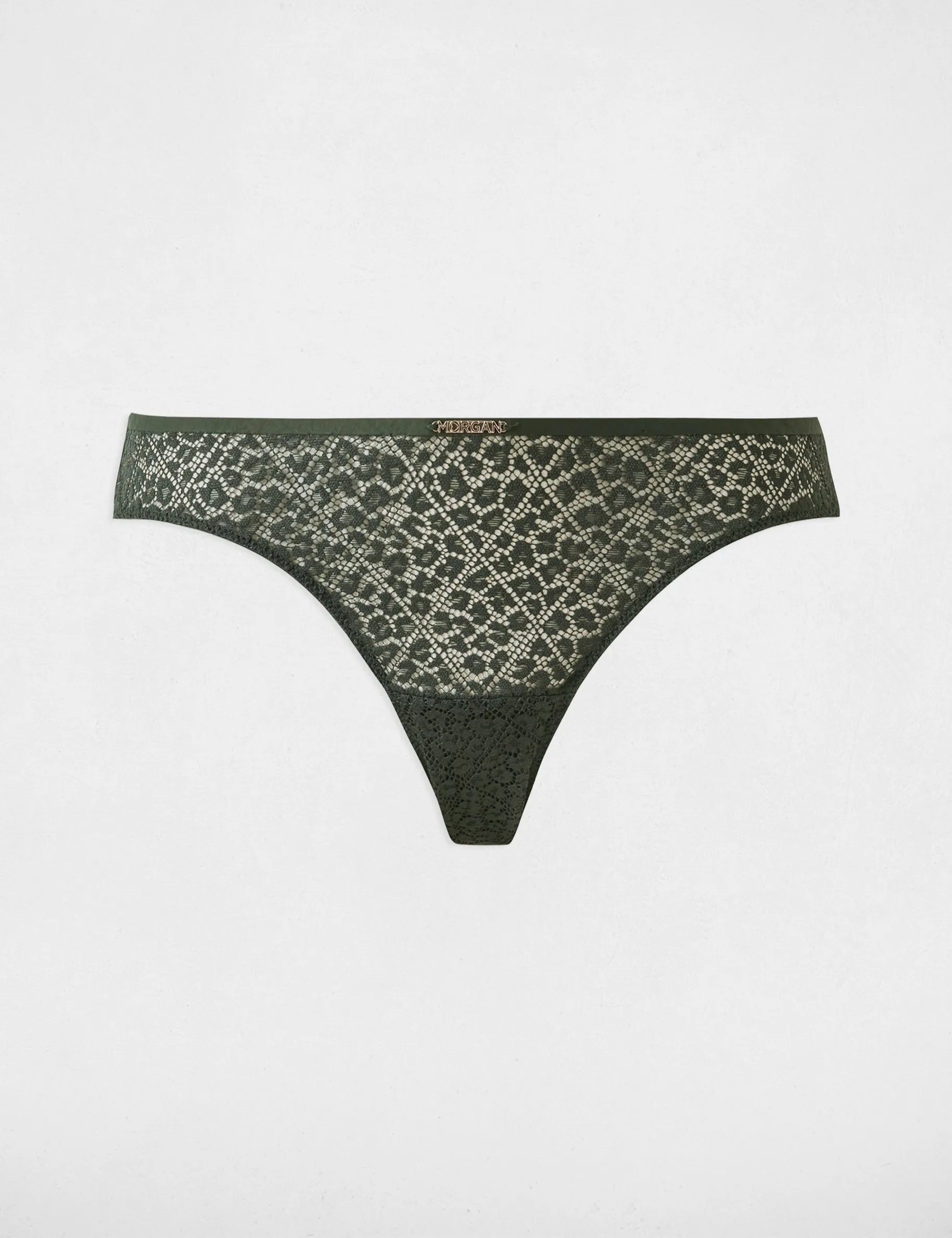 Lace briefs khaki green ladies'