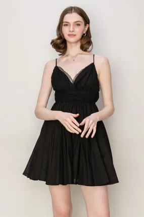 Babydoll Dress with Lace Trim