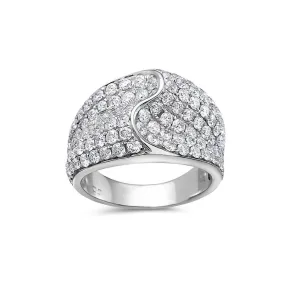 Ladies 14k White Gold With 3.44 CT Right Hand Ring