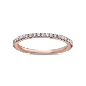 Ladies 18k Rose Gold With 0.47 CT Wedding Band